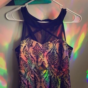 Velvet Filigree Hourglass Figure Dress